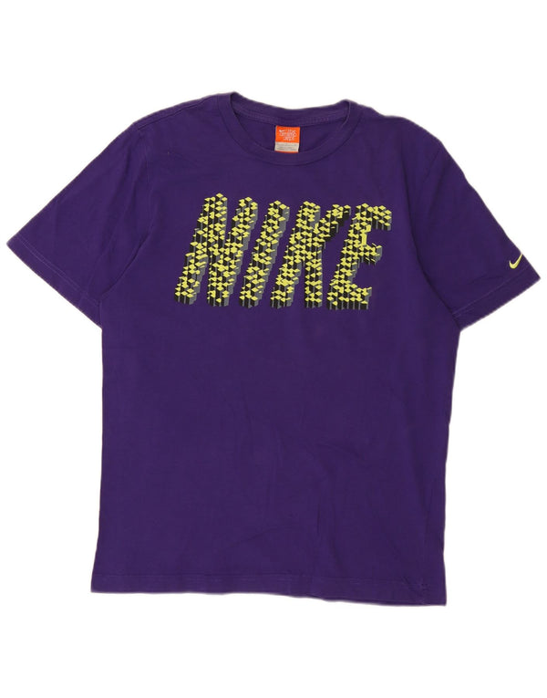Nike Mens Regular Graphic T-Shirt Top Small Purple Cotton