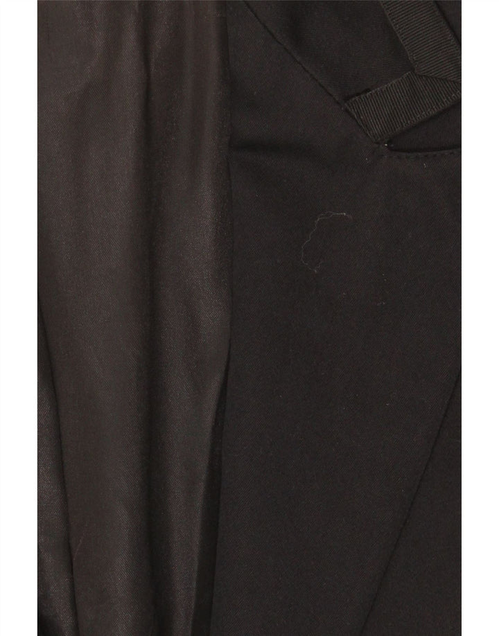 Винтажный женский пиджак на двух пуговицах, Великобритания, 16, большой черный цвет