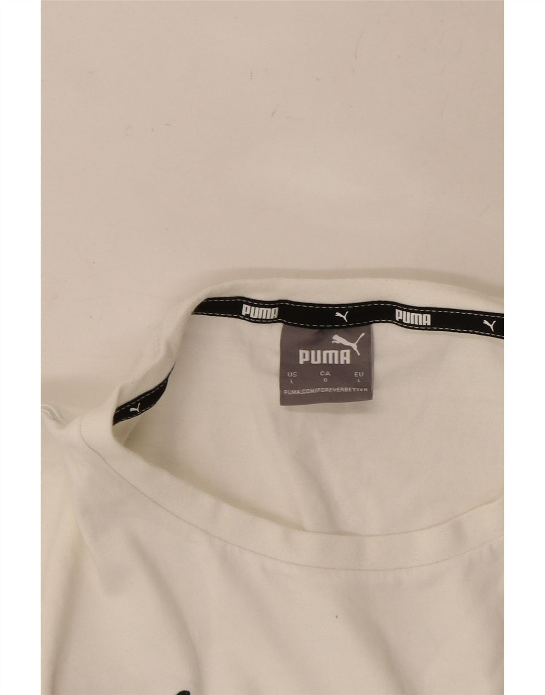 PUMA Mens T-Shirt Top Large White