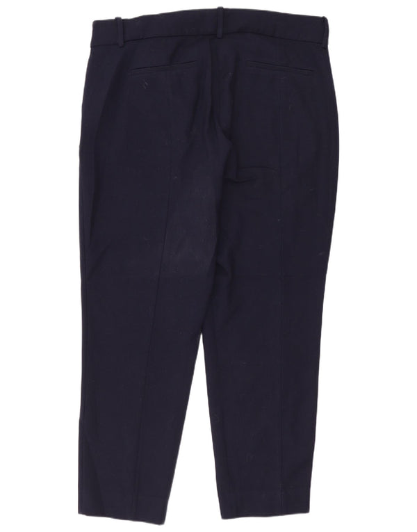 J. CREW Womens Cameron Cropped Trousers US 16 2XL W38 L26 Navy Blue