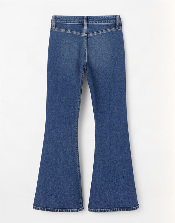 Женские супернизкие расклешенные джинсы Hollister US 00 2XS W23 L31, синий хлопок