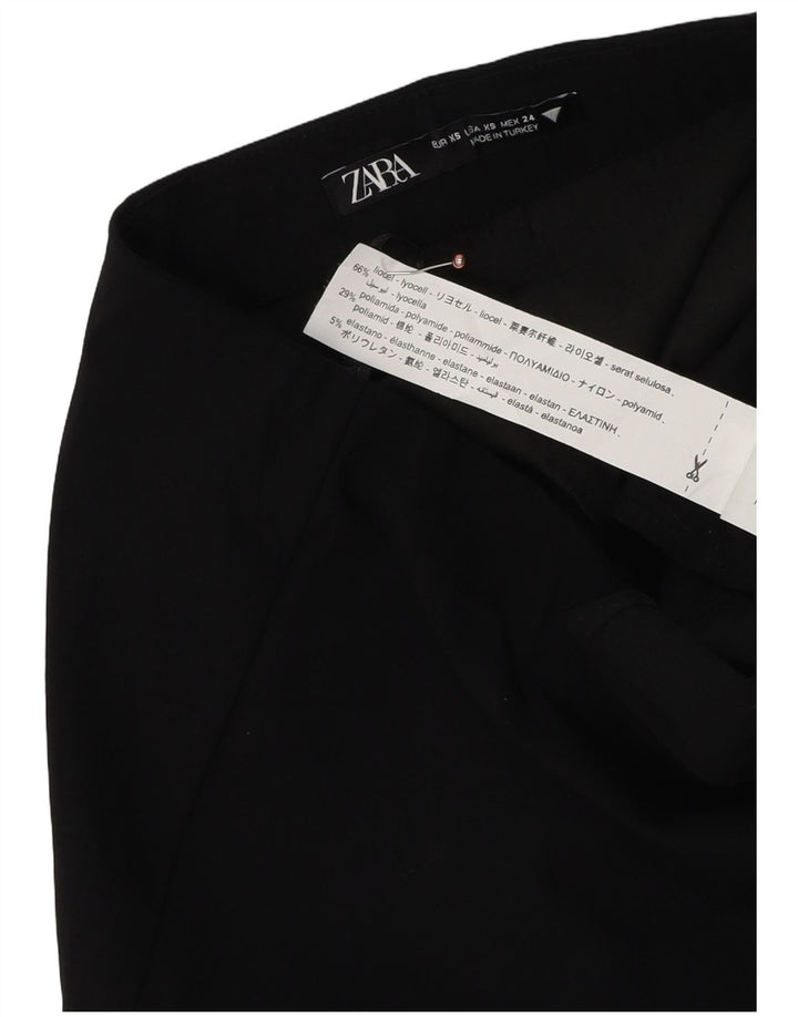 Женская мини-юбка Zara XS W24, черная, лиоцелл