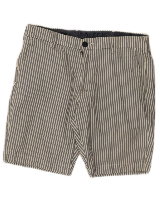 Мужские шорты чинос Dockers W32, хлопок, серая полоска, большие размеры