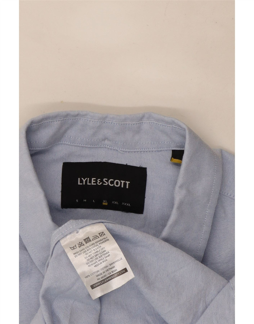 Мужская рубашка LYLE & SCOTT XL, синяя, хлопок