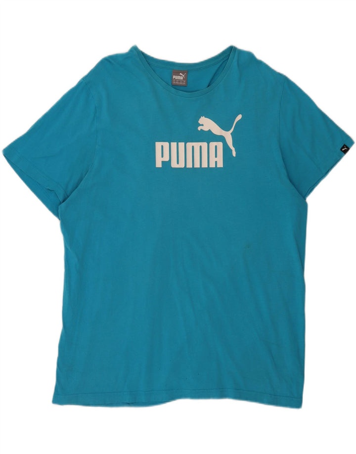 Мужская футболка с рисунком Puma 2XL, синяя