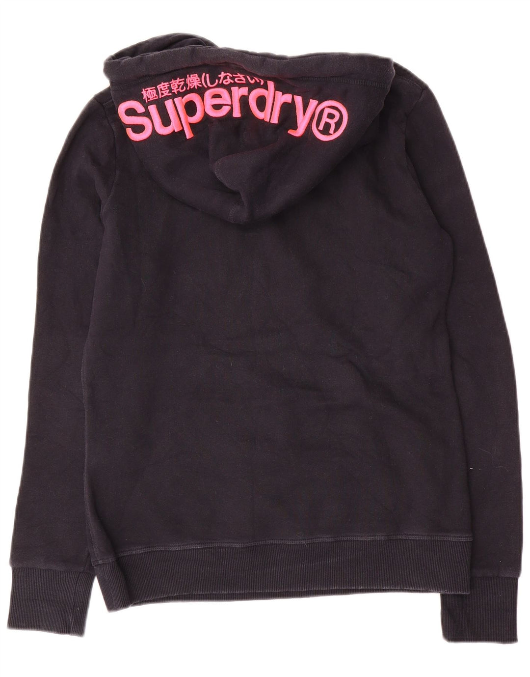 SUPERDRY Женский джемпер с капюшоном с рисунком UK 12, средний темно-синий, хлопок