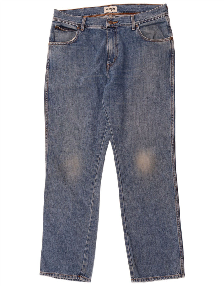 Мужские прямые джинсы Wrangler Texas W36 L32, синий хлопок
