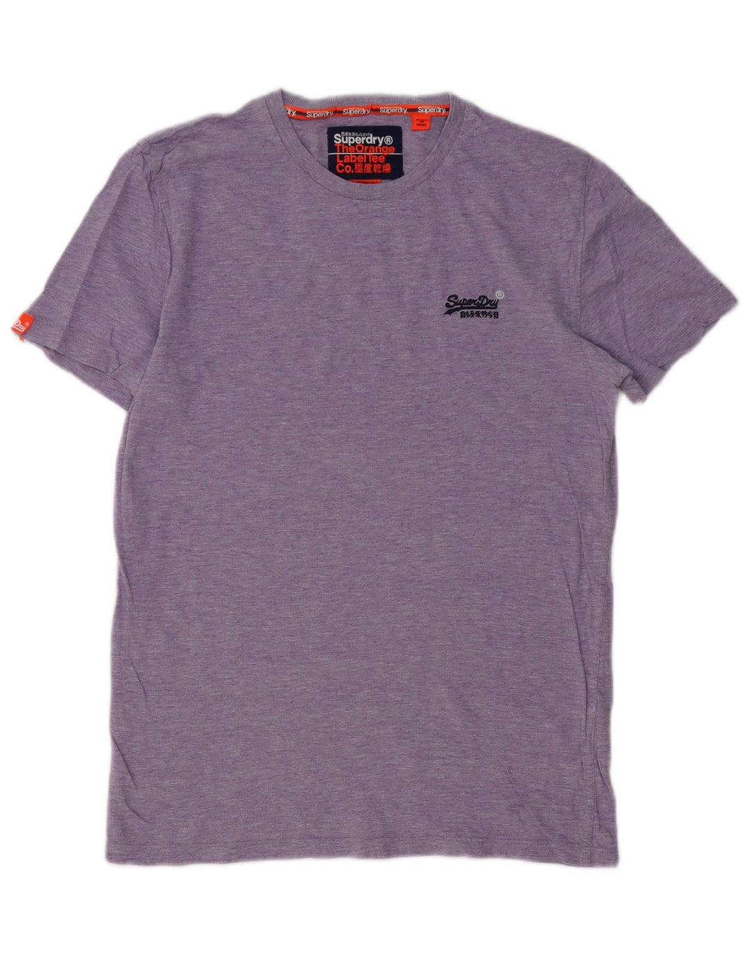 SUPERDRY Мужская футболка из хлопка среднего размера, фиолетового цвета