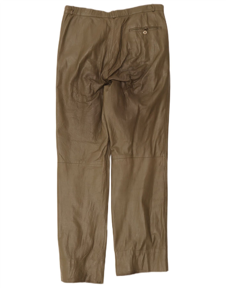 Женские прямые кожаные брюки Sperry W32 L29 хаки
