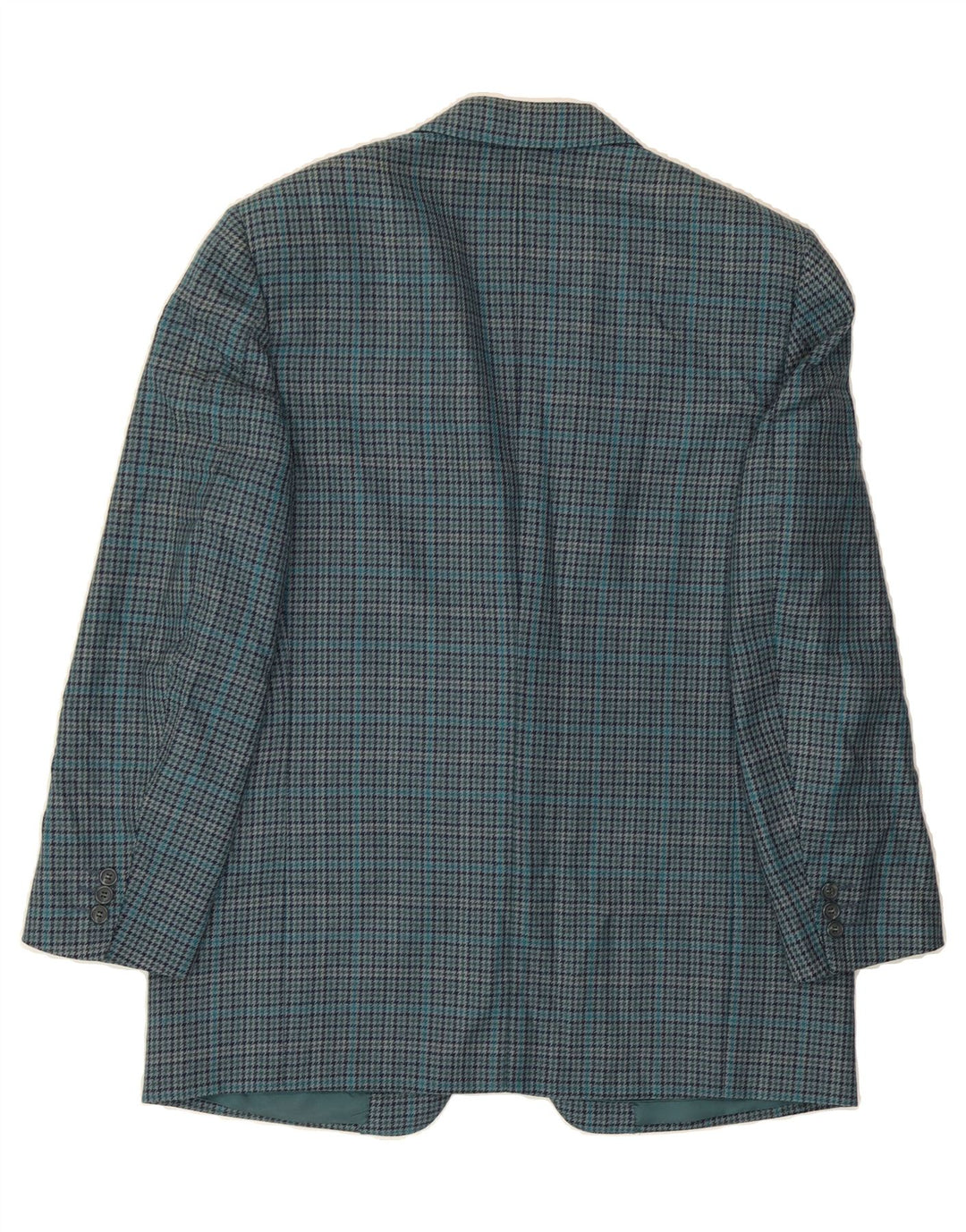 CANALI Mens 2 Button Blazer Jacket IT 50 Large Blue Houndstooth Wool Vintage Canali and Second-Hand Canali from Messina Hembry 