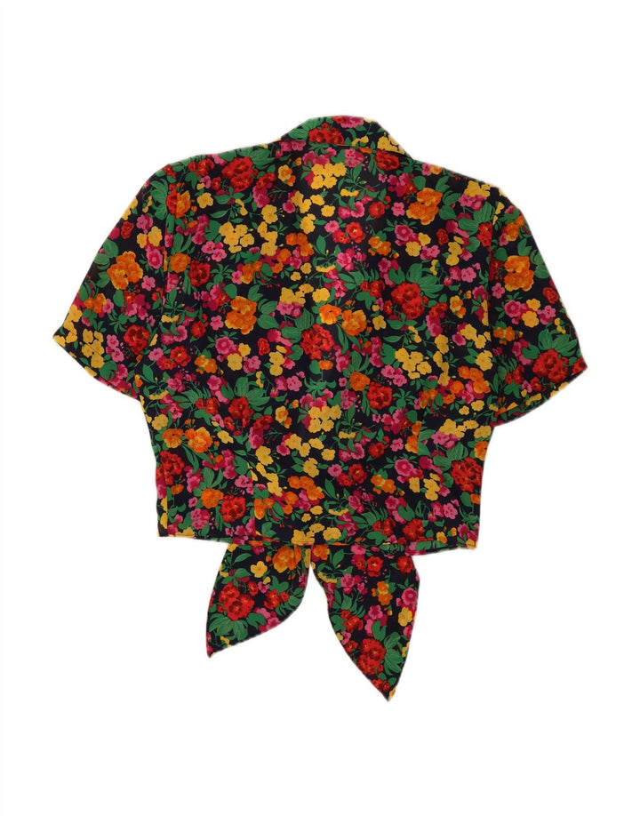 PRIMAVERA FIRENZE Womens Crop Shirt Blouse UK 14 Large Multicoloured