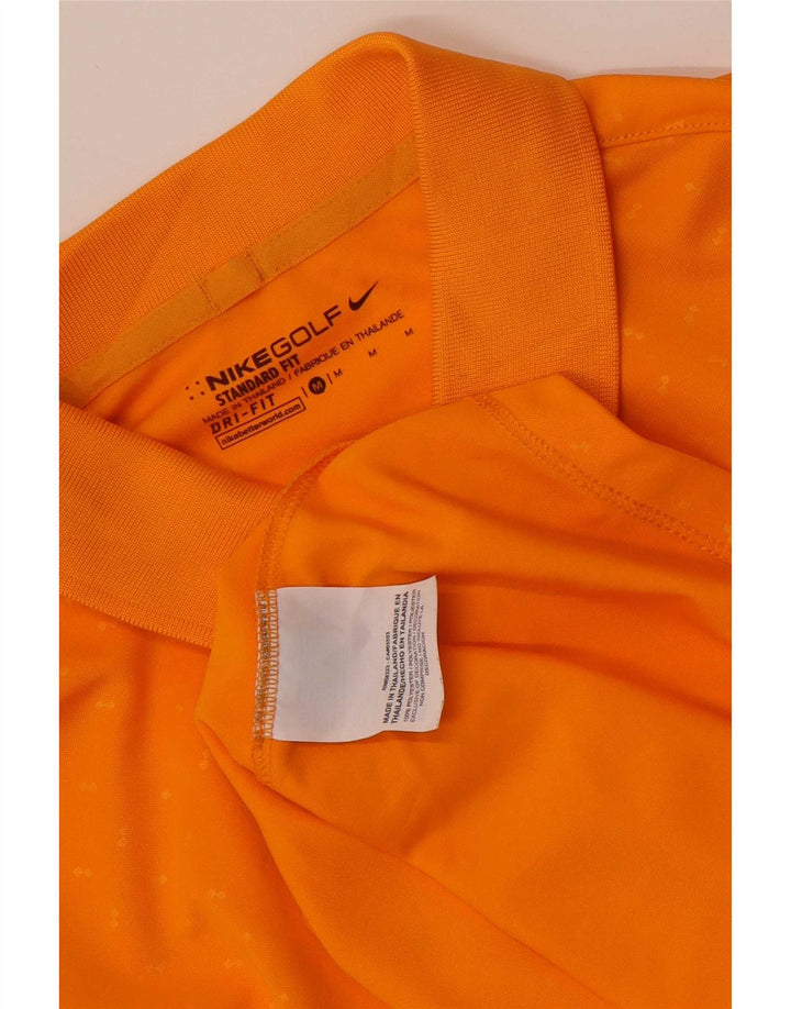 Мужская рубашка поло Nike Dri Fit стандартного кроя, средний оранжевый пятнистый полиэстер