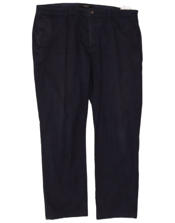 Мужские прямые брюки-чинос Liu Jo IT 56 3XL W38 L29 Темно-синие, хлопок