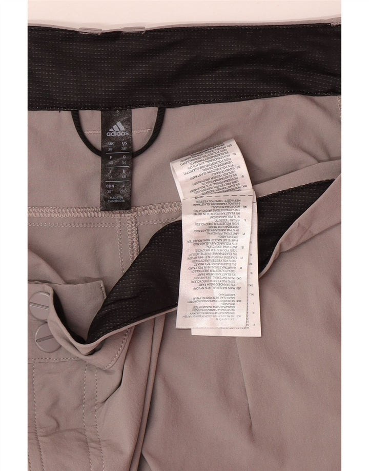 Мужские повседневные шорты ADIDAS W38 XL, серый нейлон