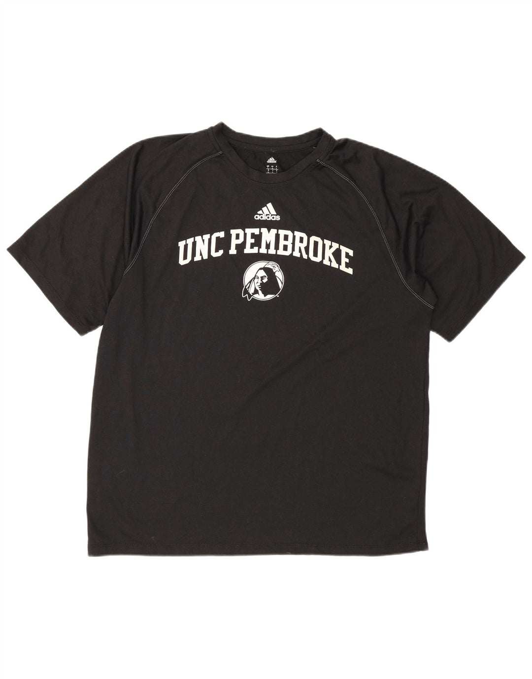 Мужская футболка Adidas UNC Pembroke с рисунком, большой черный полиэстер
