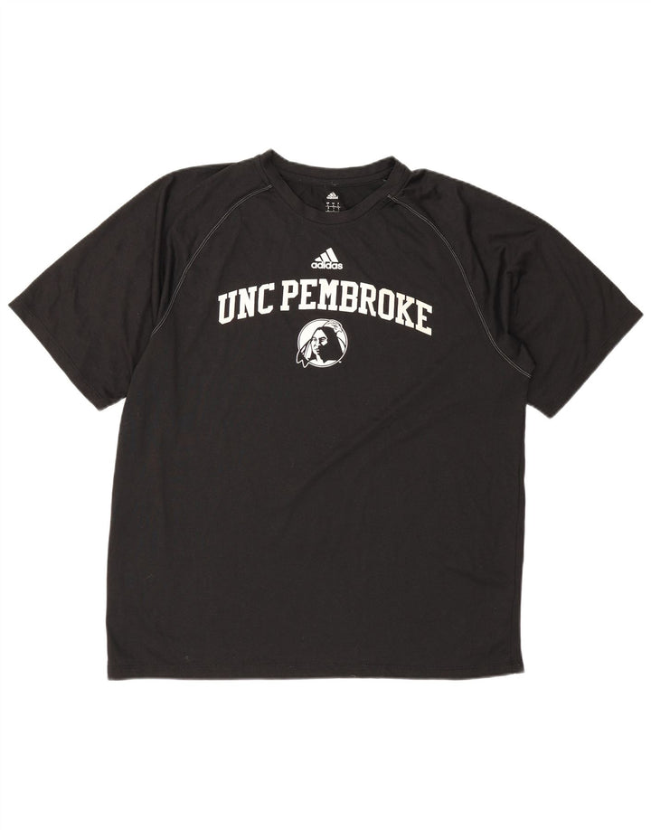 Мужская футболка Adidas UNC Pembroke с рисунком, большой черный полиэстер
