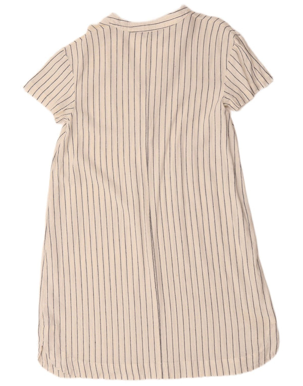 Marks & Spencer Womens Oversized Shift Dress UK 10 Small White Striped