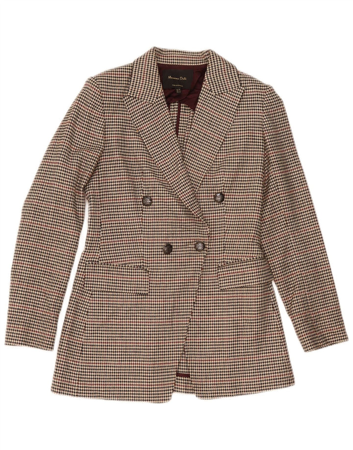 Женский двубортный пиджак Massimo Dutti EU 34 2XS Бежевый