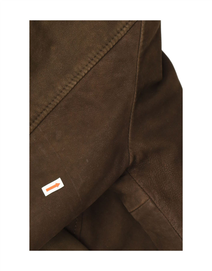 Мужская замшевая куртка Scotch & Soda UK 40, большая кожа цвета хаки