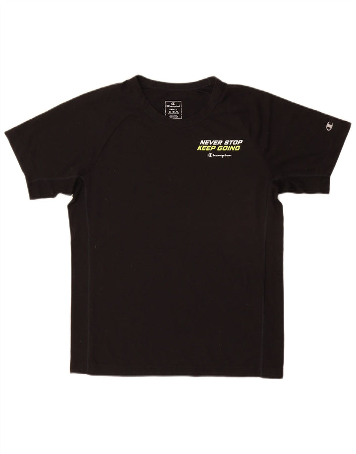 Мужская футболка с рисунком Champion, маленькая черная