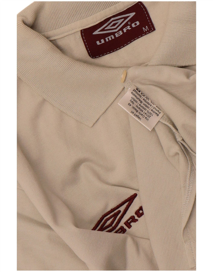 Мужская рубашка поло Umbro с рисунком, средний белый хлопок, хлопок