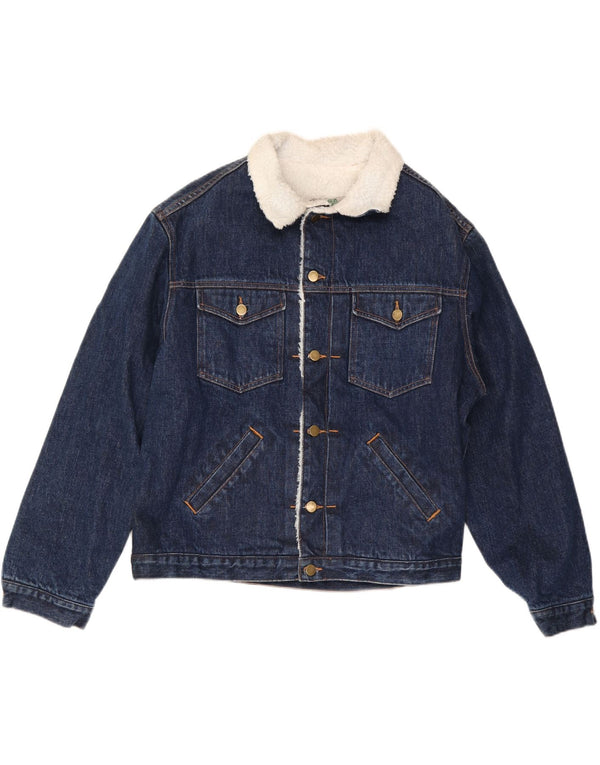 Мужская джинсовая куртка из шерпа GREEN FOX UK 38 средний синий