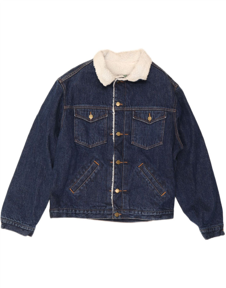 Мужская джинсовая куртка из шерпа GREEN FOX UK 38 средний синий