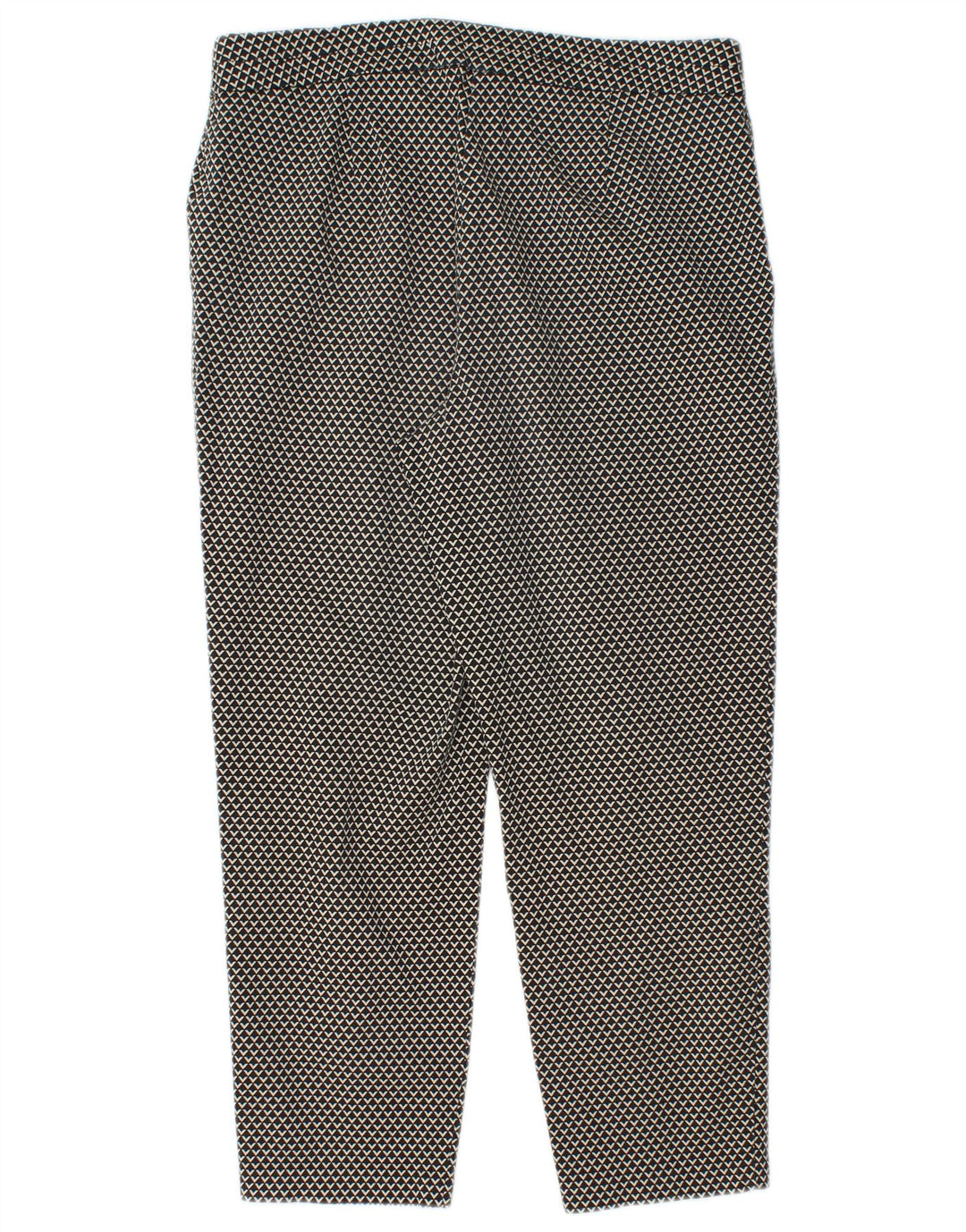 Женские капри Marks & Spencer UK 12 Medium W28 L22 Черные с геометрическим рисунком