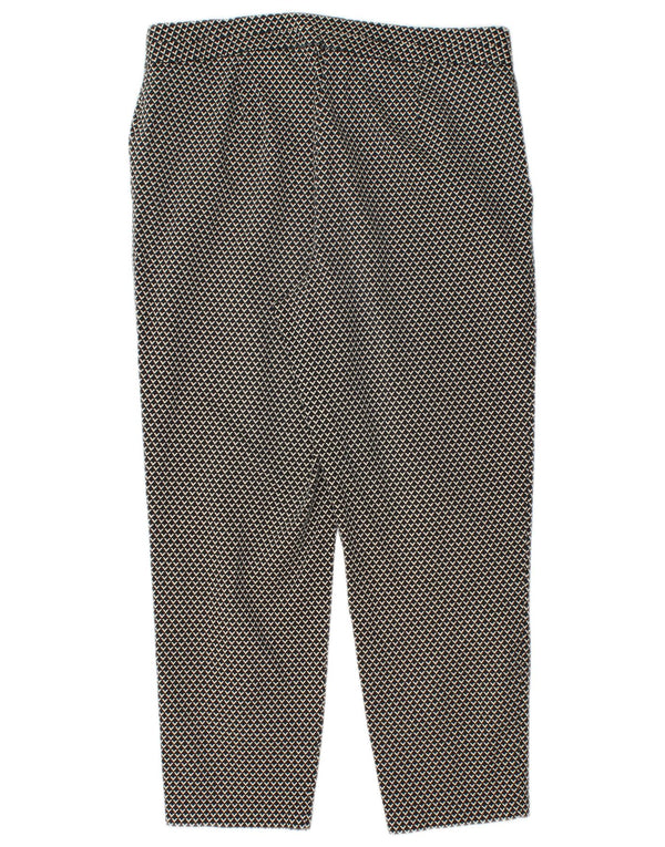Женские капри Marks & Spencer UK 12 Medium W28 L22 Черные с геометрическим рисунком