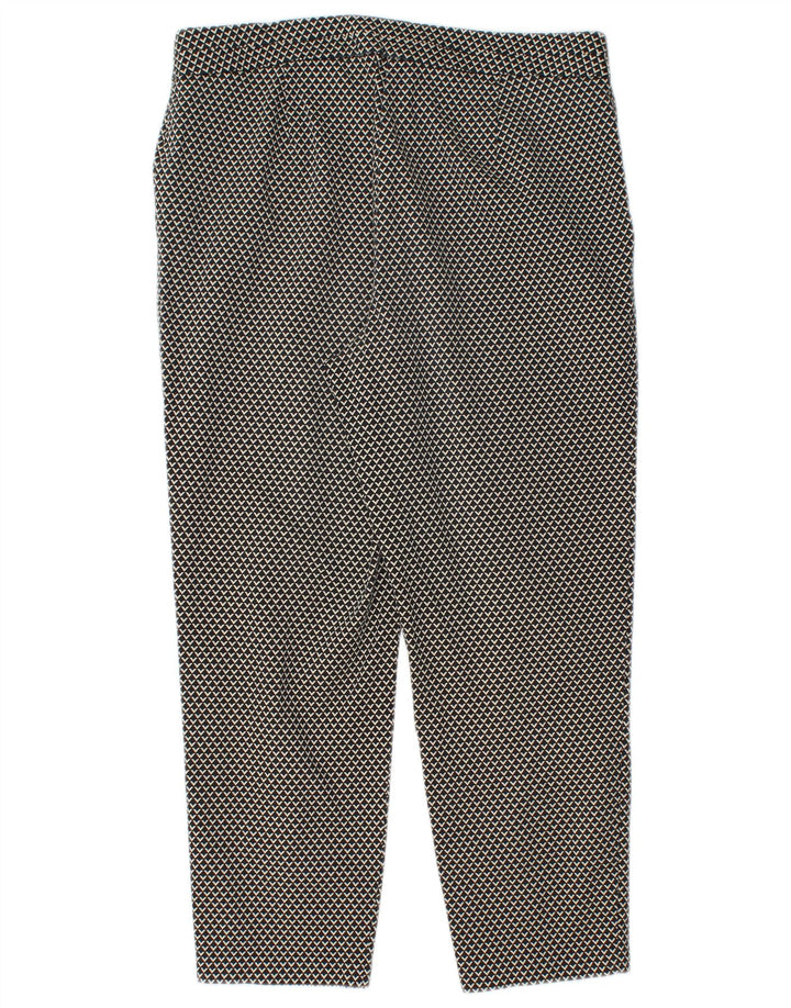 Женские капри Marks & Spencer UK 12 Medium W28 L22 Черные с геометрическим рисунком