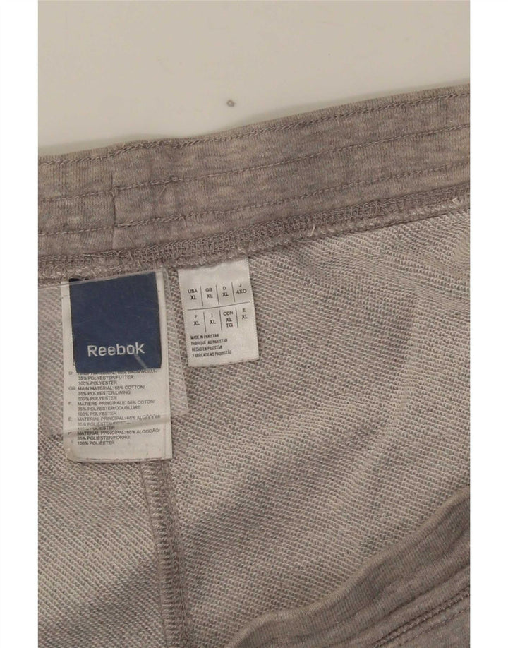 Reebok Мужские спортивные шорты с рисунком XL, серые, хлопок