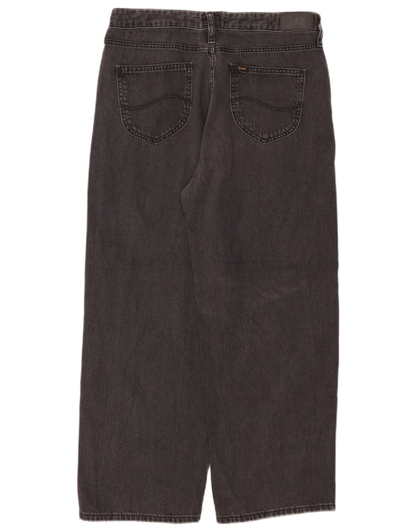 Женские укороченные свободные джинсы с высокой талией Lee W30 L25, черные