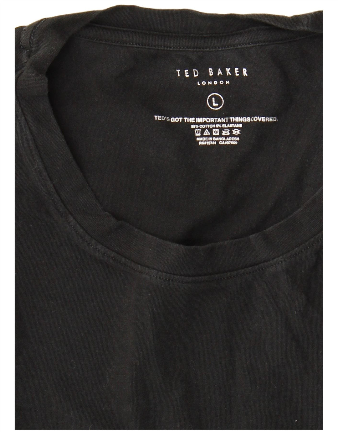 Мужская футболка Ted Baker, большой черный хлопок