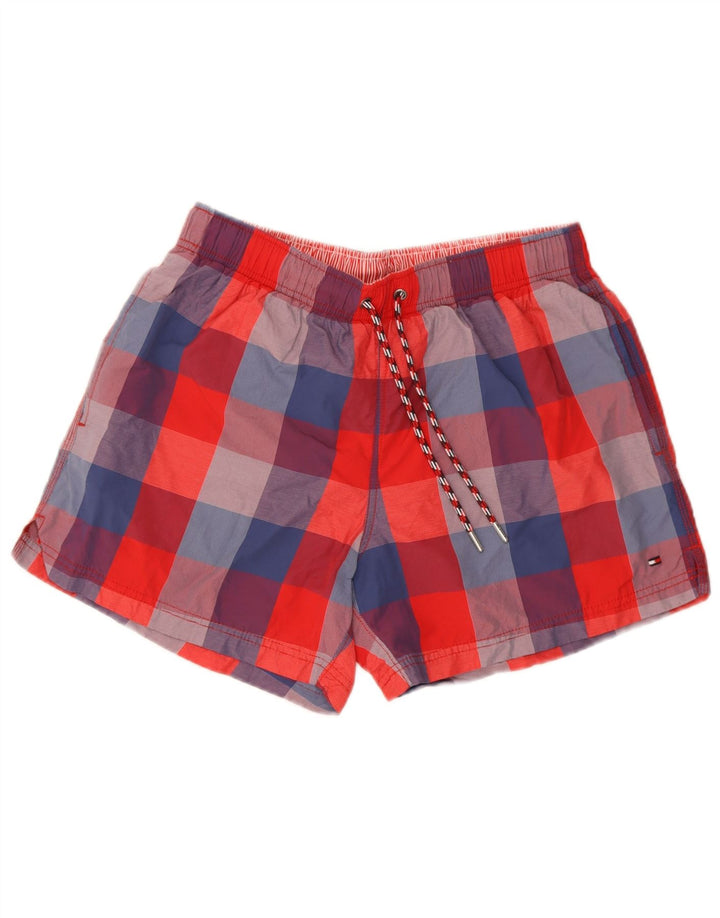 Мужские шорты для плавания Tommy Hilfiger, нейлон, средний красный в клетку