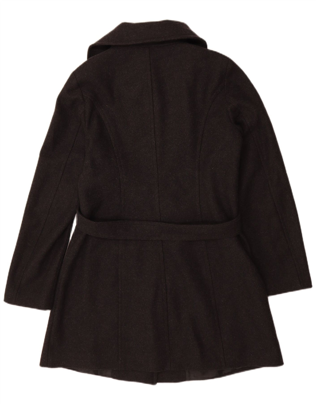 BENETTON Женское пальто IT 46 Большое Серое Шерстяное