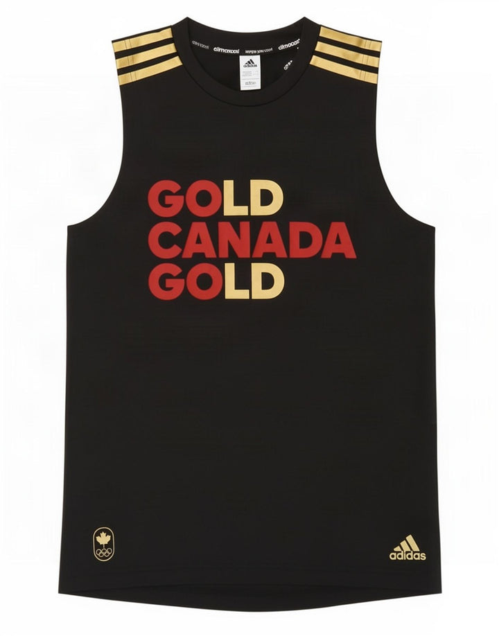 Майка Adidas Boys Canada с графическим рисунком 13-14 лет, черный полиэстер