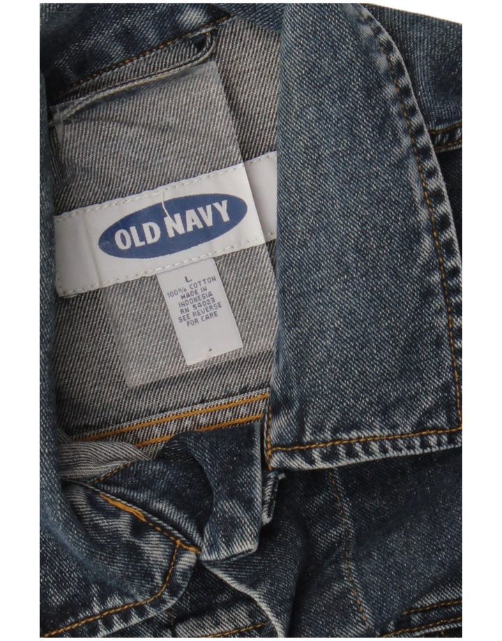 Мужская джинсовая куртка OLD NAVY UK 40, большая темно-синяя, хлопок