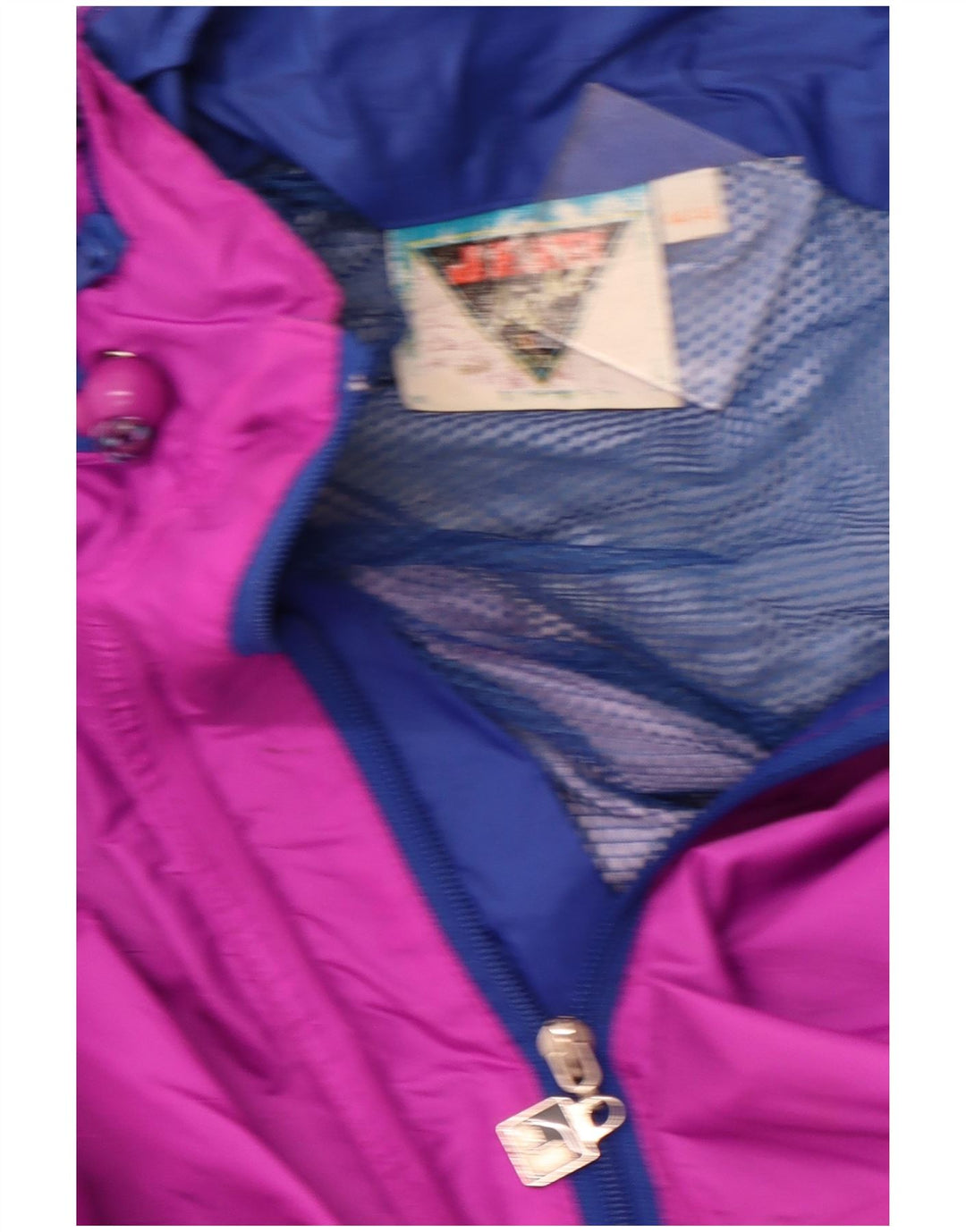 Женская дождевик с капюшоном J JEANTEX UK 44/46 2XL Фиолетовый с цветными блоками