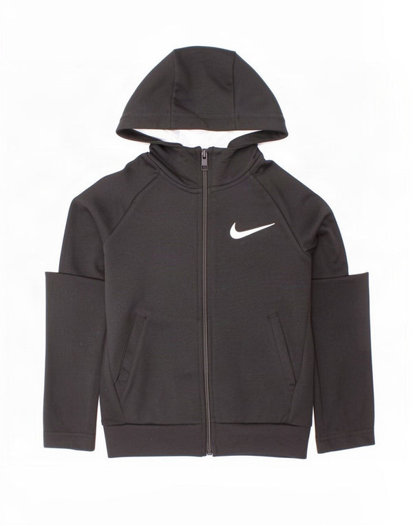 Свитер с капюшоном на молнии для мальчиков Nike, 3–4 года, XS, черный полиэстер с цветными блоками