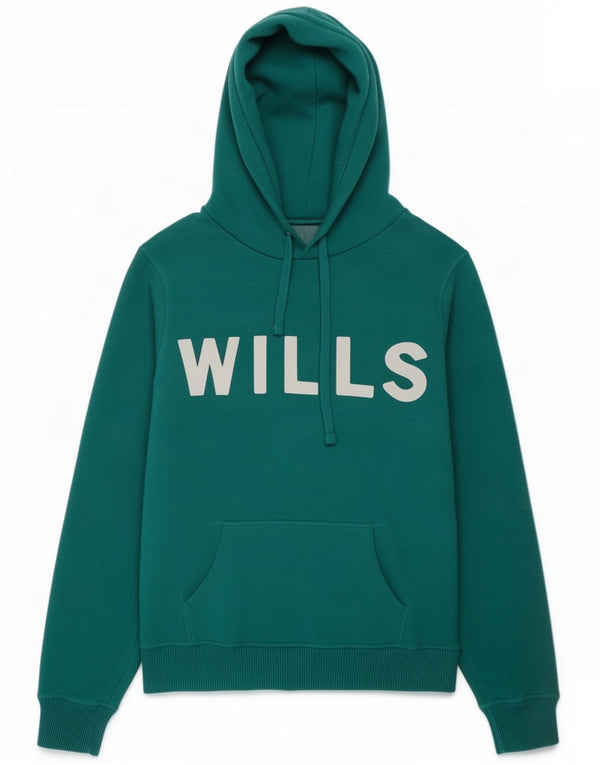 Женский джемпер с капюшоном с рисунком Jack Wills UK 12, хлопок среднего зеленого цвета