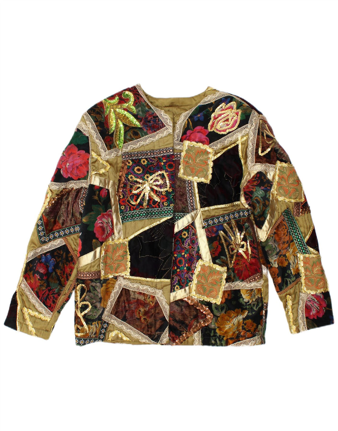 Женский пиджак ELISA LANDRI UK 16, большой цвет хаки, лоскутная вискоза