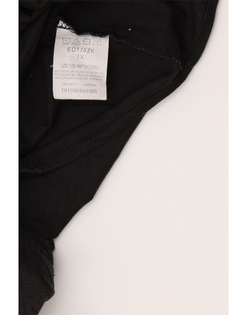 LEE COOPER Womens Oversized 3/4 Sleeve Shirt UK 18 XL Black Cotton Vintage Lee Cooper and Second-Hand Lee Cooper from Messina Hembry 