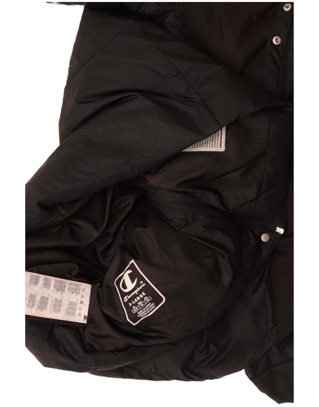 Женская стеганая куртка свободного кроя CHAMPION UK 18 XL, черная с цветными блоками