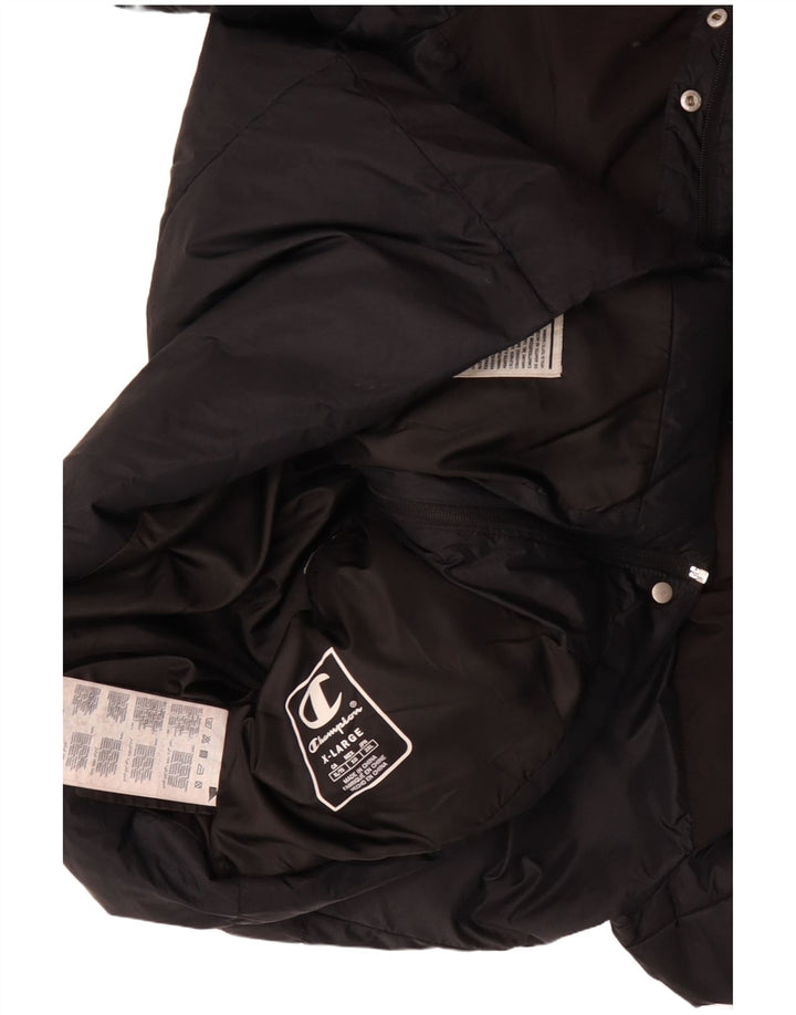 Женская стеганая куртка свободного кроя CHAMPION UK 18 XL, черная с цветными блоками