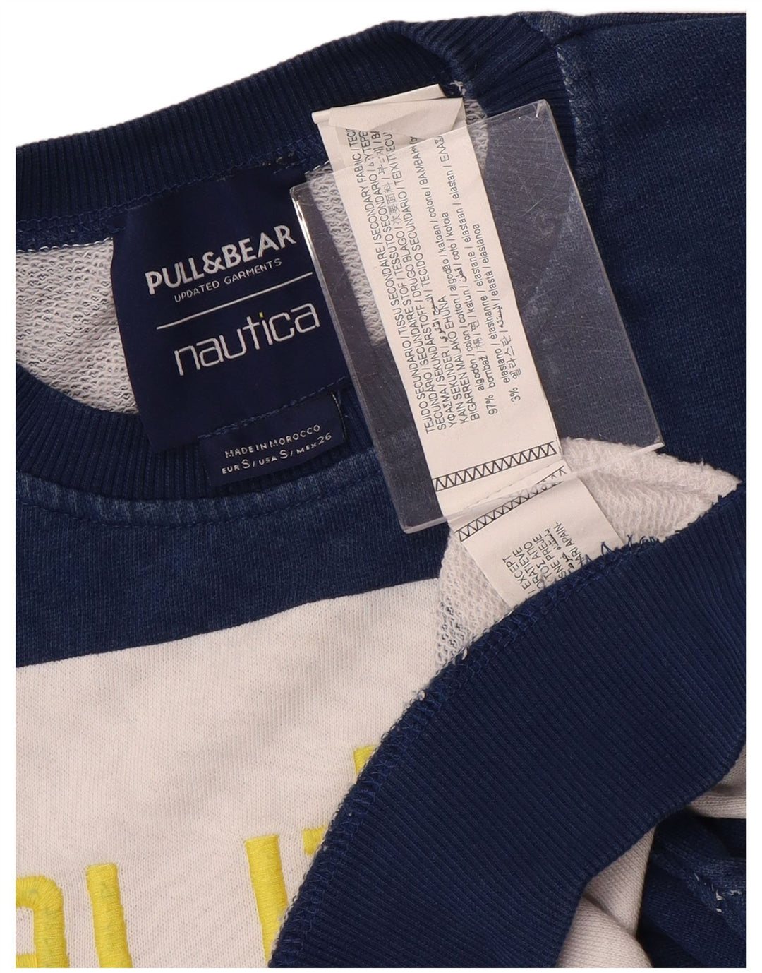 Женский джемпер оверсайз NAUTICA UK 10, маленький, темно-синий, в полоску