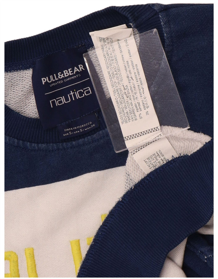 Женский джемпер оверсайз NAUTICA UK 10, маленький, темно-синий, в полоску