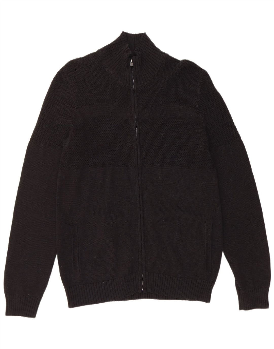 Мужской кардиган GUESS, большой черный хлопковый свитер