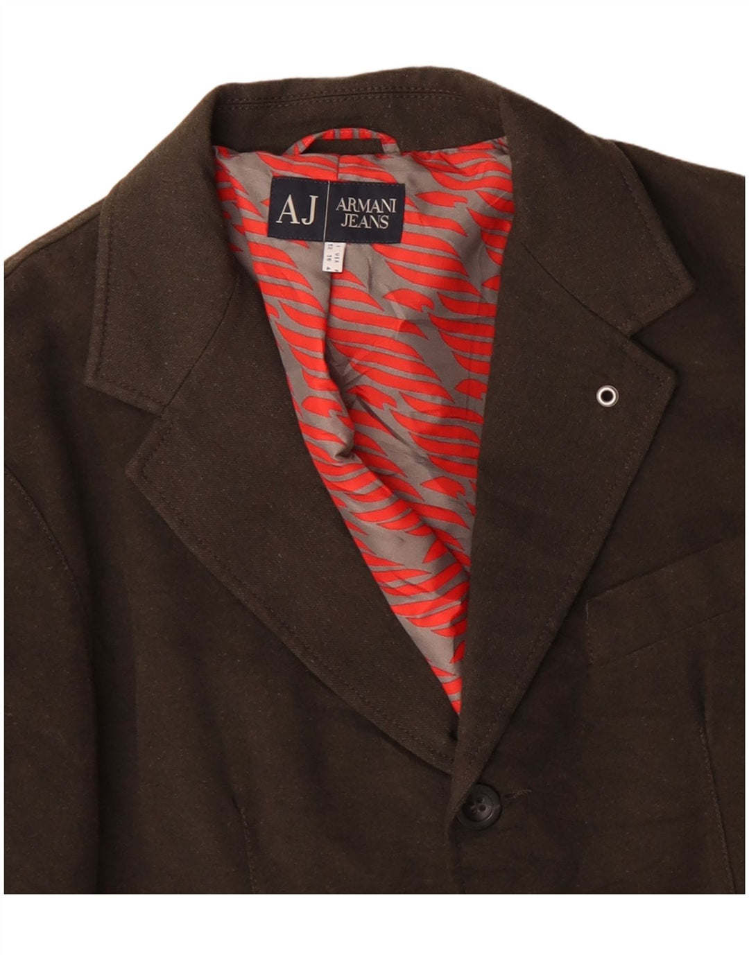 ARMANI JEANS Мужской пиджак на 2 пуговицах IT 52 Большой Хаки Хлопок