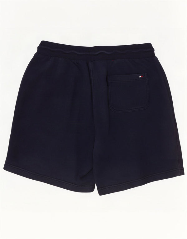 Tommy Hilfiger Мужские спортивные шорты с графическим рисунком, большие темно-синие хлопковые шорты