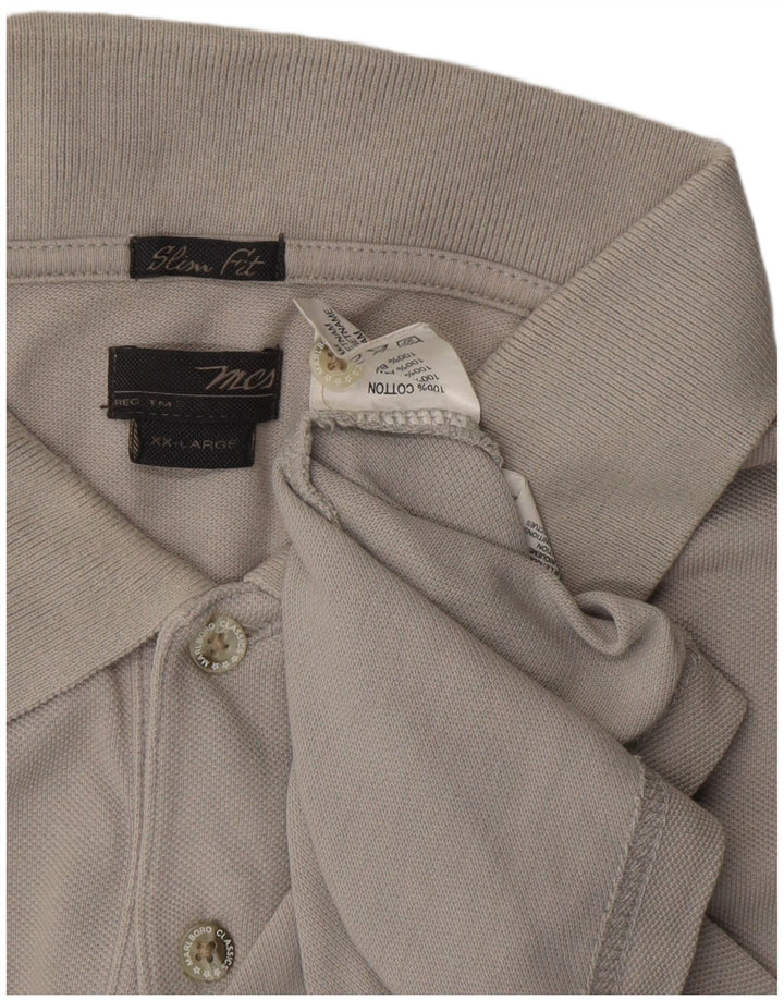 Мужская рубашка-поло MARLBORO CLASSICS 2XL серого цвета, хлопок